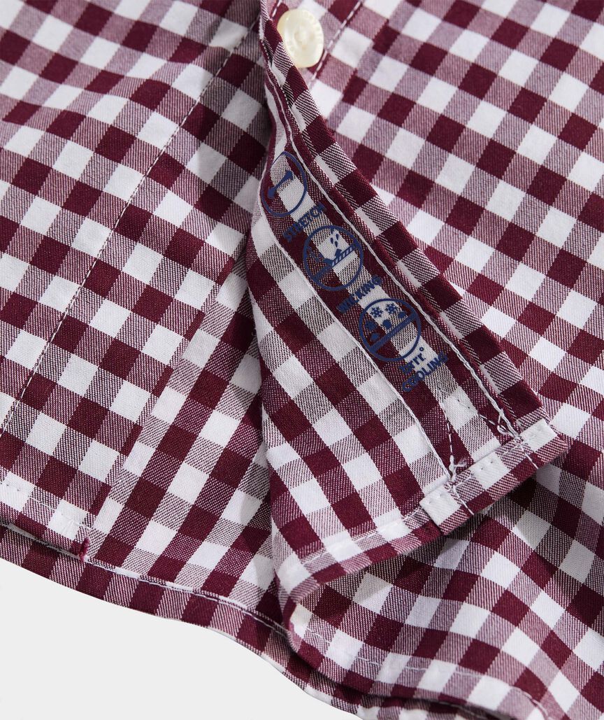 Boys' Performance Cotton Skysail Gingham Shirt
