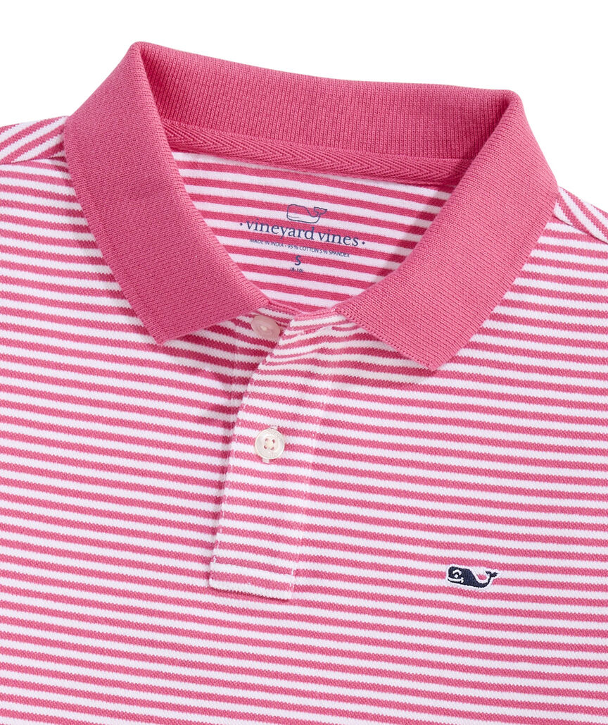 OUTLET Boys' Feeder Stripe Stretch Pique Polo