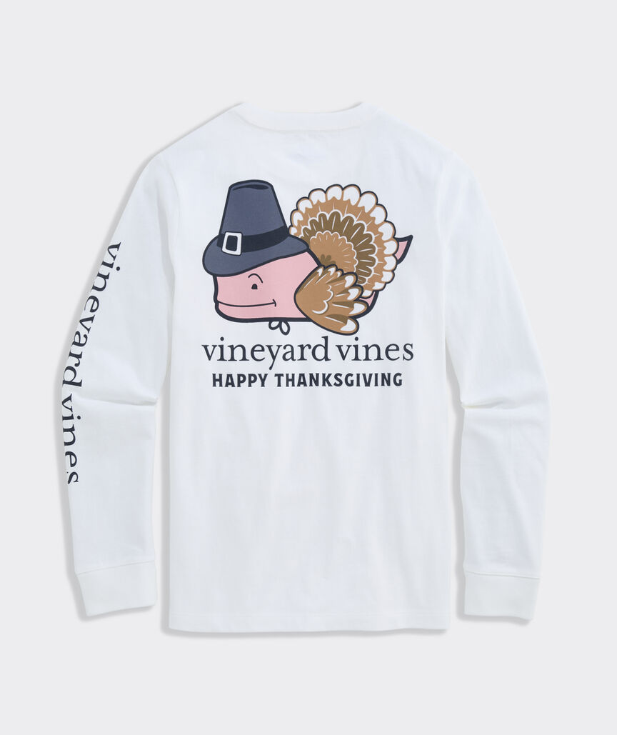 Boys' Turkey Whale Long-Sleeve Pocket Tee