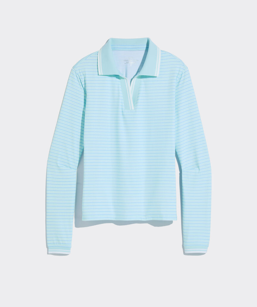 Performance Cropped Long-Sleeve Polo