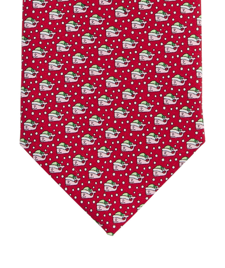 OUTLET Boys' Santa Whale Silk Tie