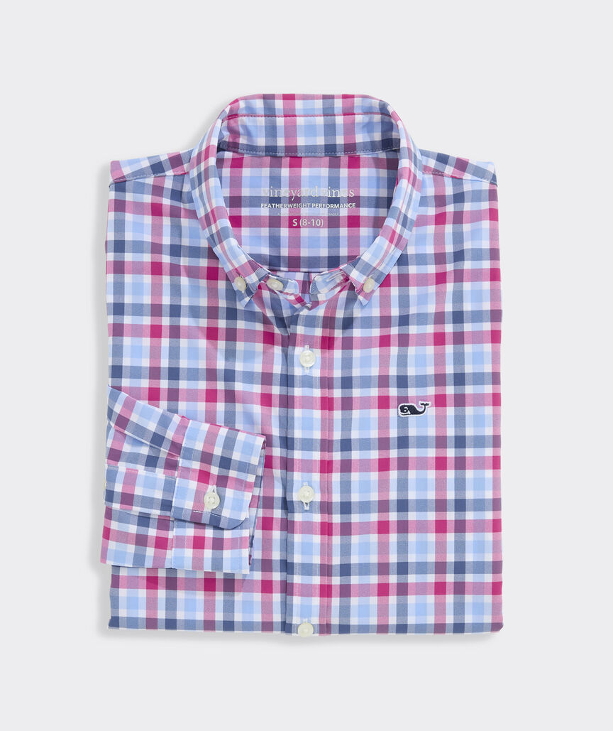 Boys' Performance Plaid Featherweight Shirt
