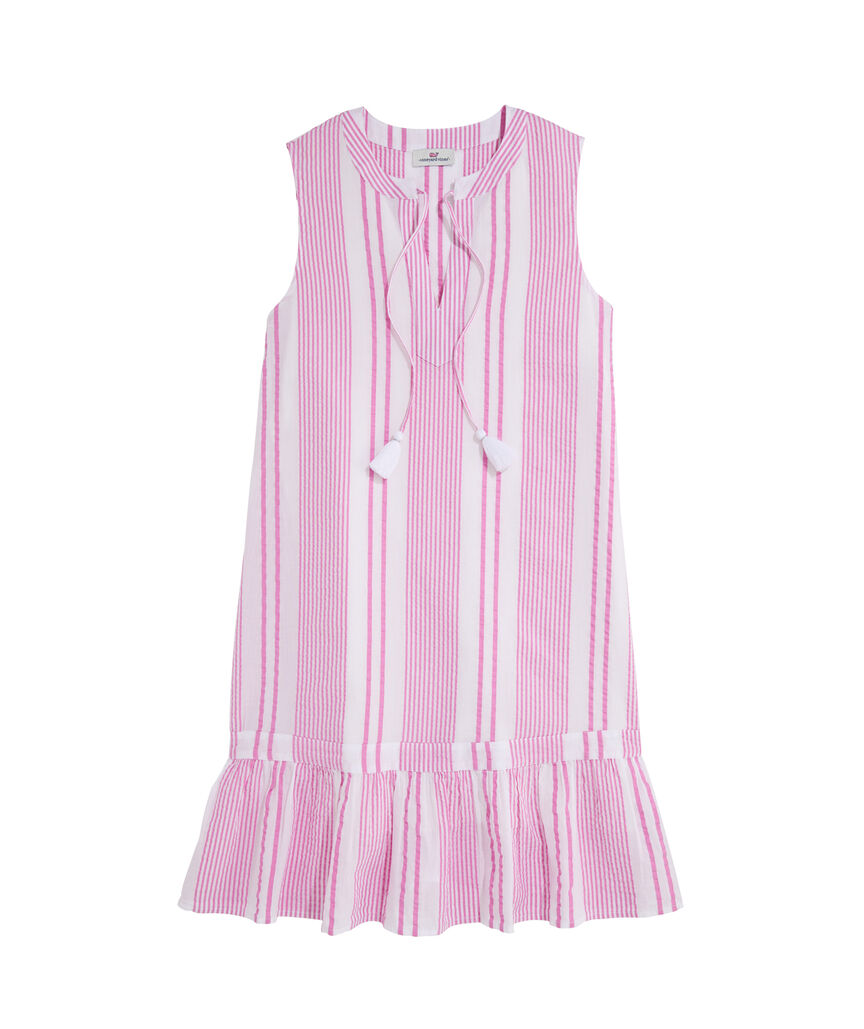OUTLET Novelty Stripe Flounce Cover-Up