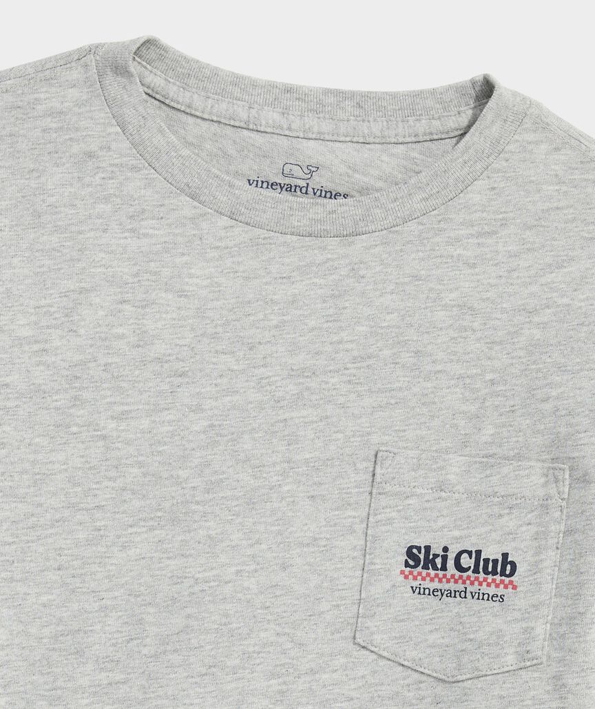 Boys' Pizza French Fry Ski Club Long-Sleeve Pocket Tee