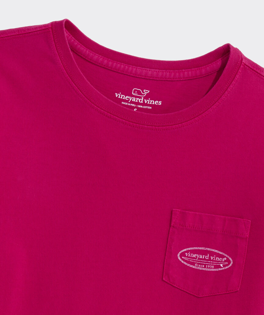 Women's Garment-Dyed Surf Logo Long-Sleeve Pocket Tee