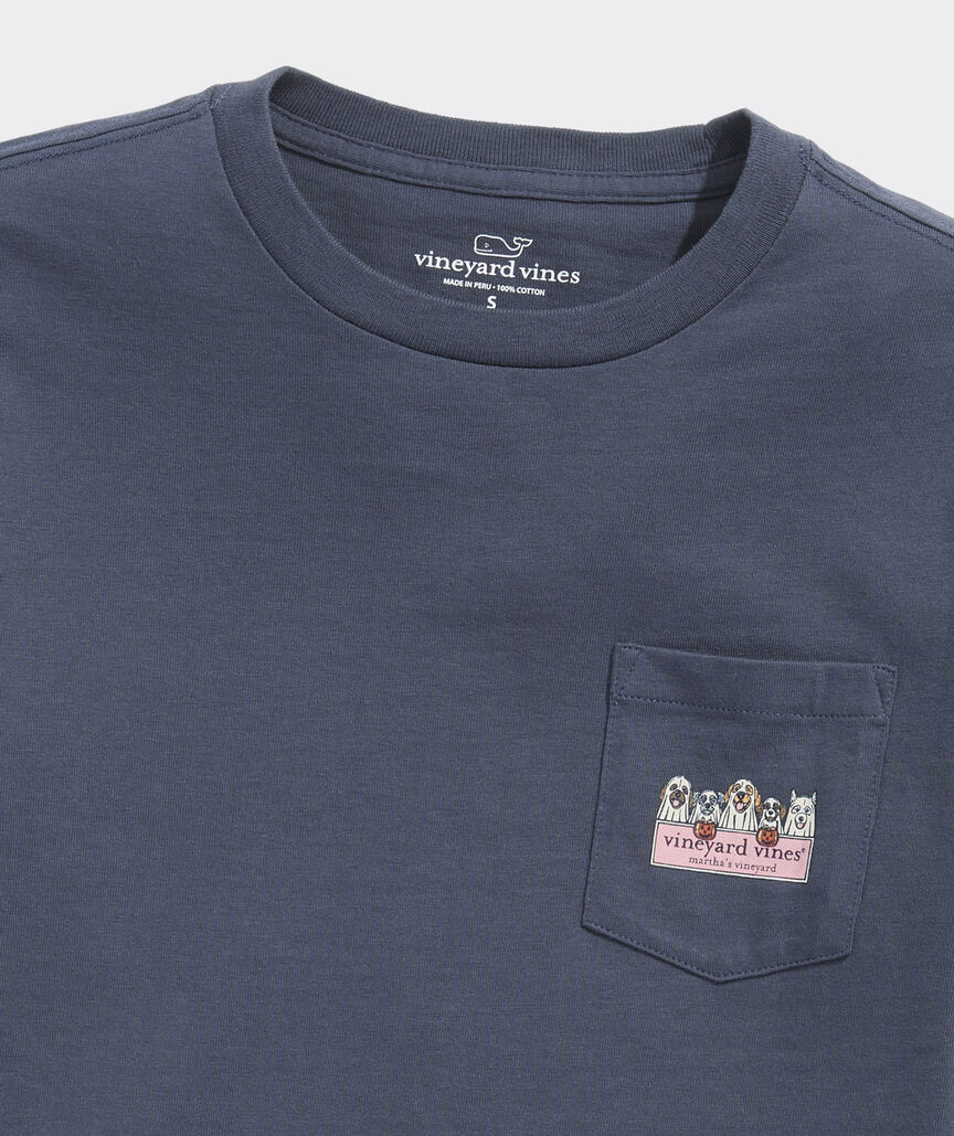 Boys' Ghost Pups Logo Box Long-Sleeve Pocket Tee