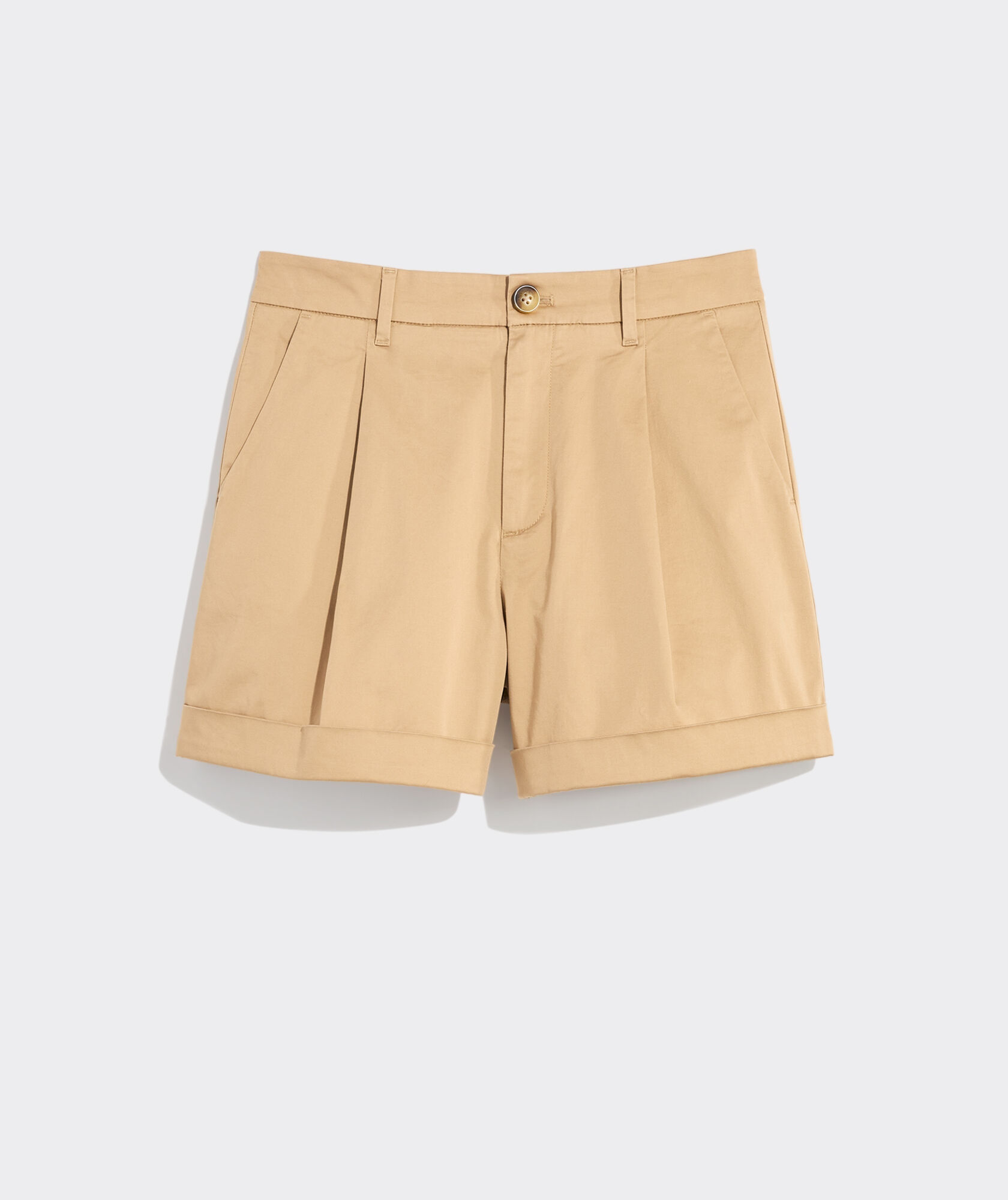 Pleated Sateen Shorts