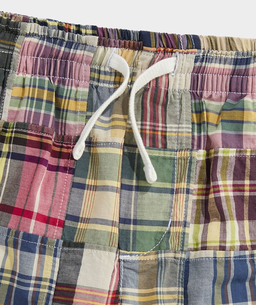 Boys' Patchwork Madras Pull-On Shorts