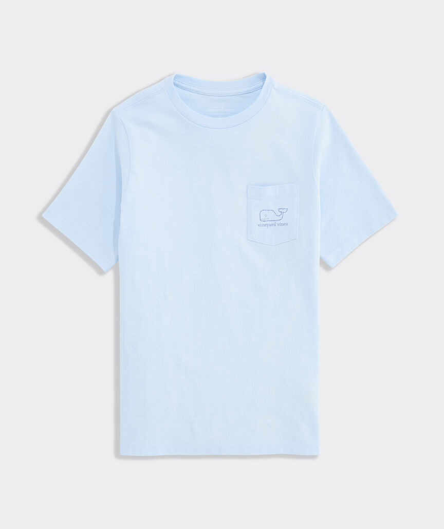 Boys' Two-Tone Vintage Whale Short-Sleeve Pocket Tee