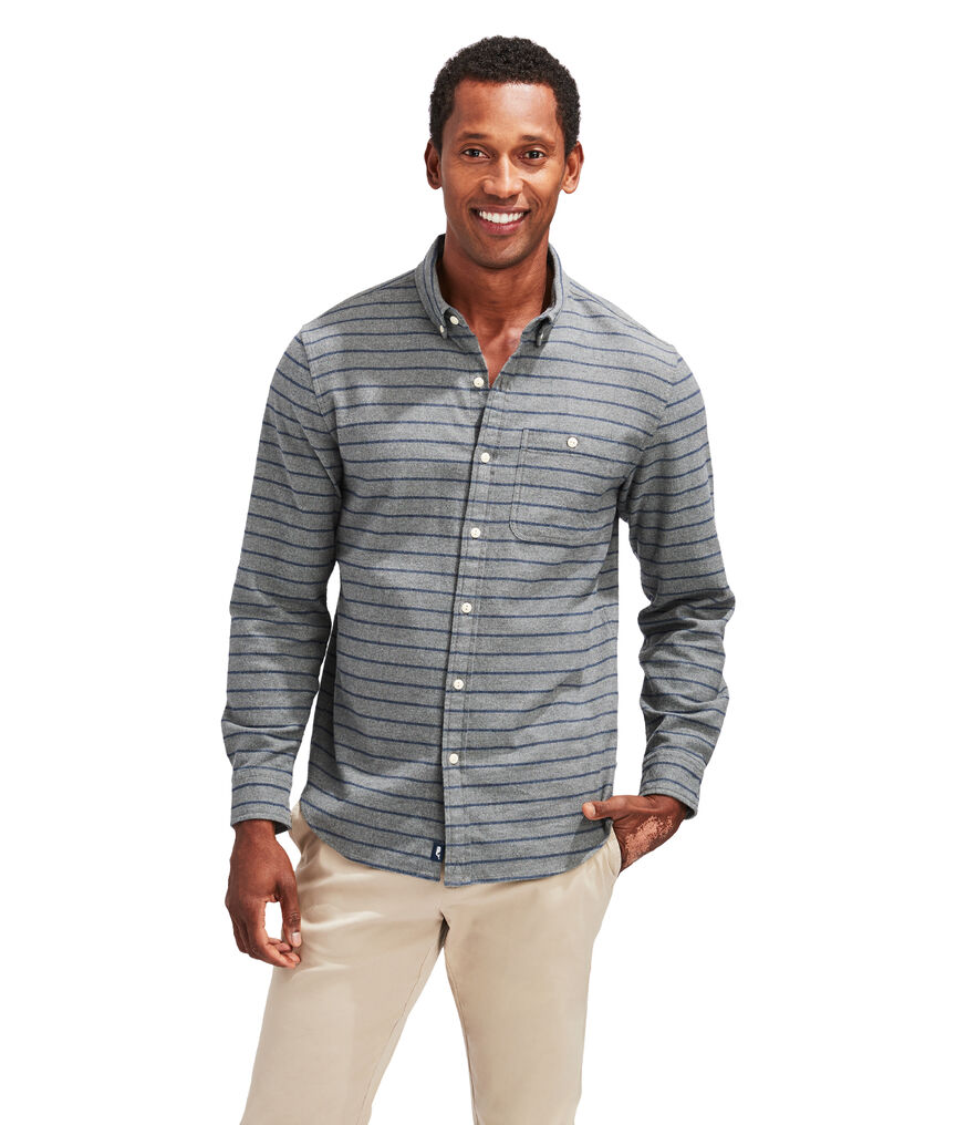 Slim Fit Leavenworth Flannel Longshore Button-Down Shirt