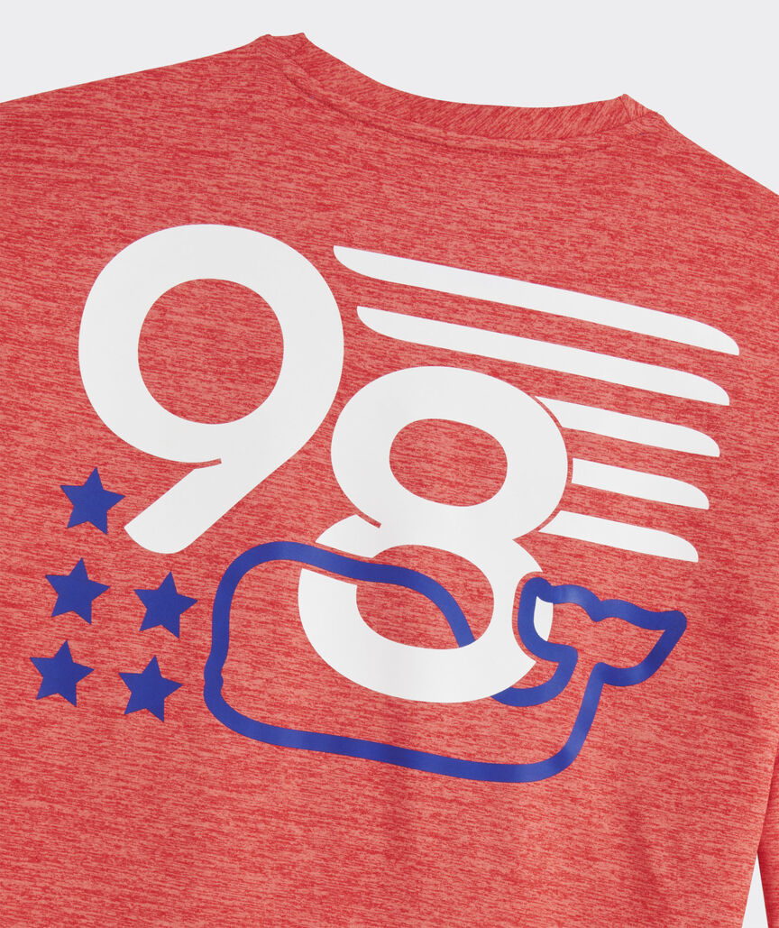 98 Whale Flag Long-Sleeve Harbor Performance Tee