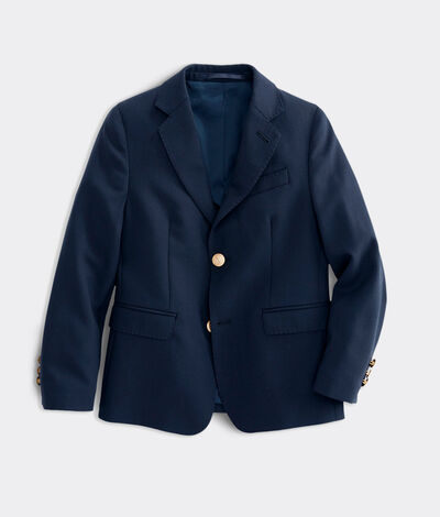 Vineyard Vines Kids' Stretch Navy Blazer (8-18) (Blue) (Size: 8) (100% Cotton)