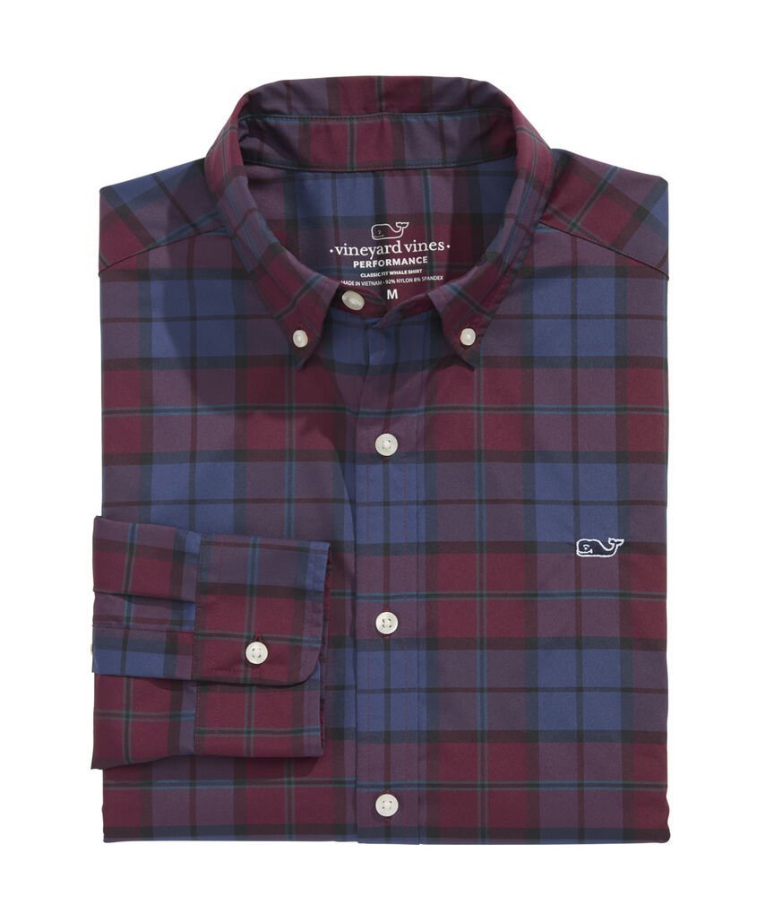OUTLET Performance Nylon Plaid Shirt