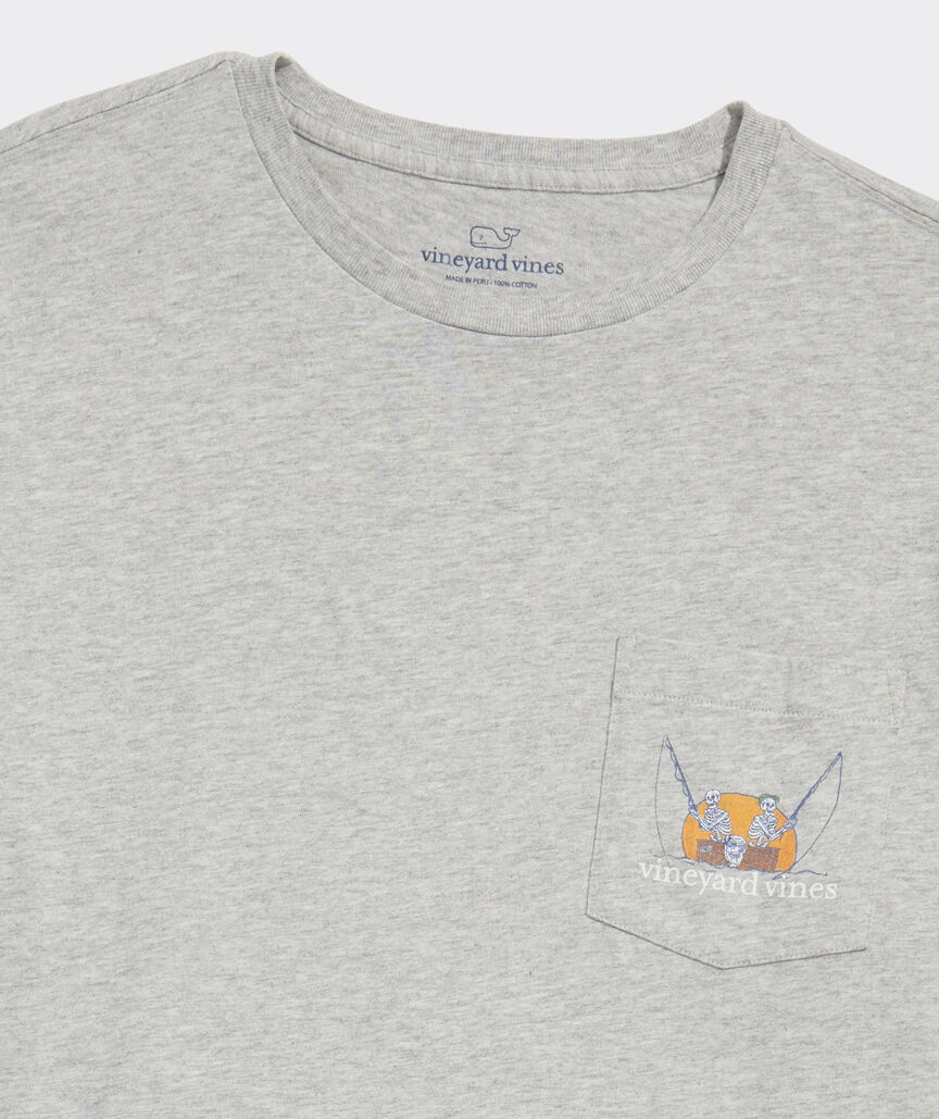 Fishing Skeletons Short-Sleeve Pocket Tee