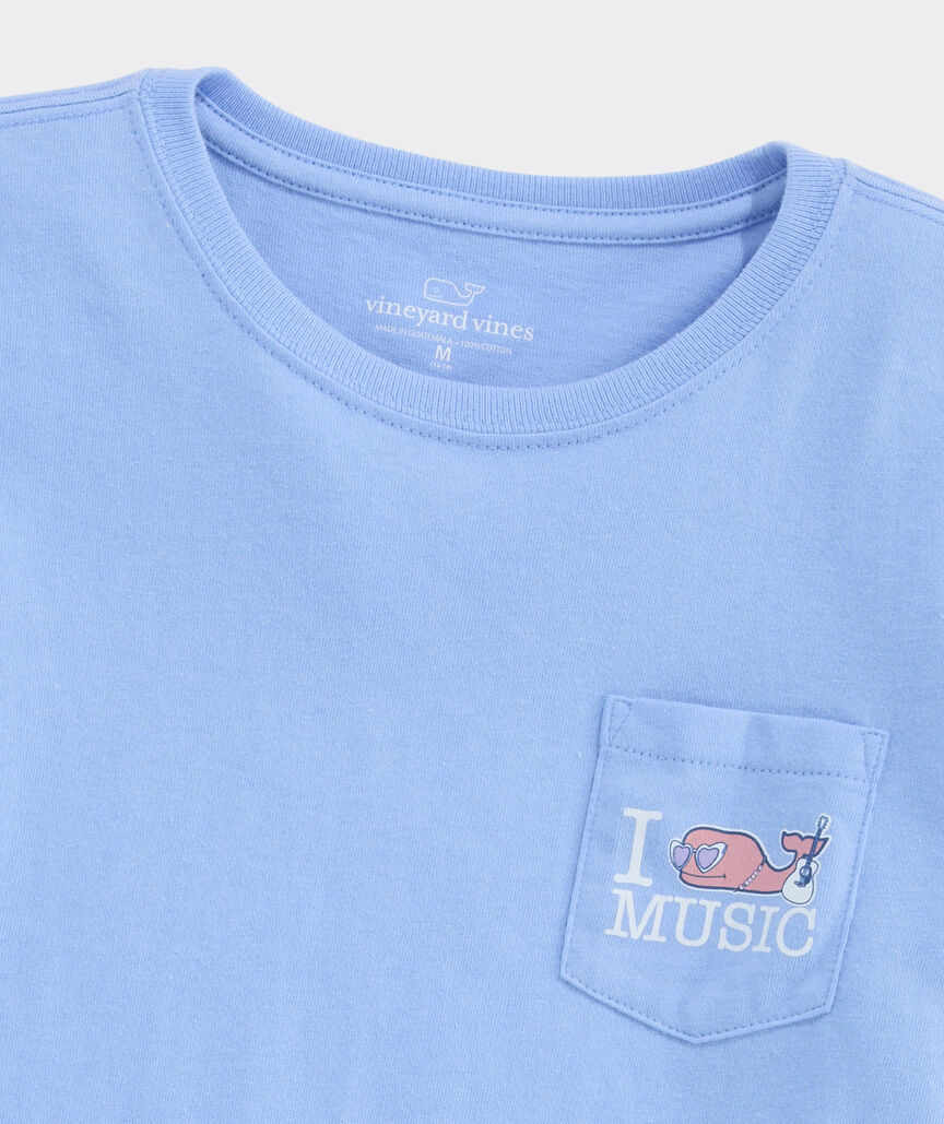 Girls' I Whale Music Long-Sleeve Pocket Tee