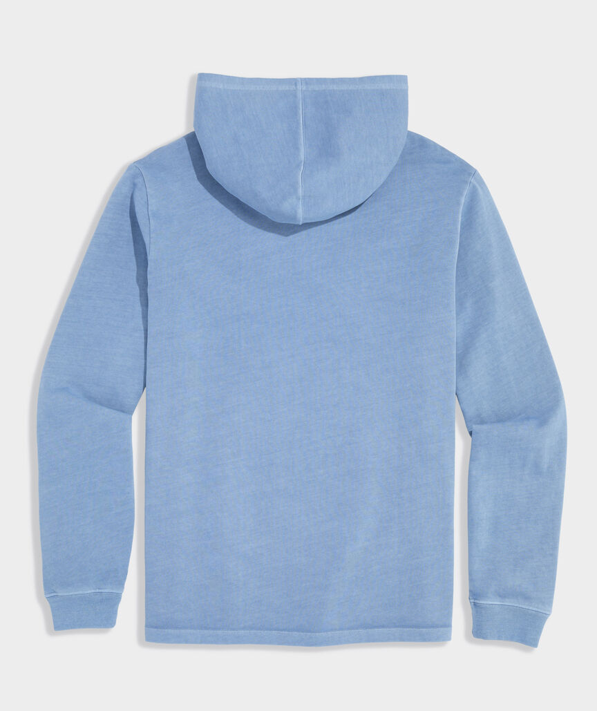 Garment-Dyed Striped Surf Long-Sleeve Hoodie Tee