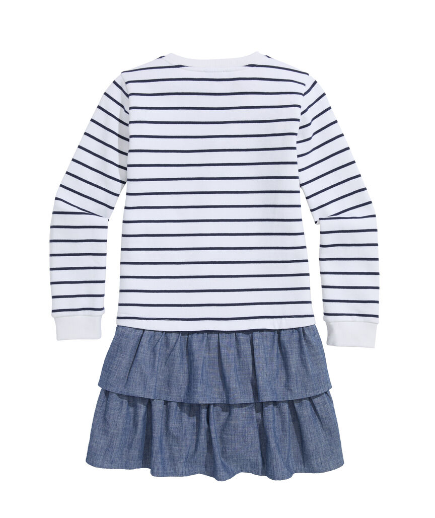 OUTLET Girls' Mixed Media Sweatshirt Dress