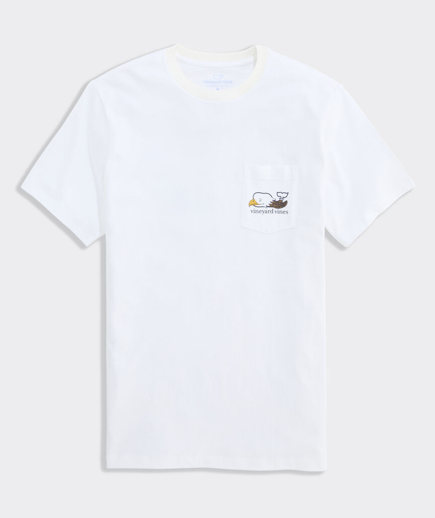 Bald Eagle Whale Short-Sleeve Pocket Tee