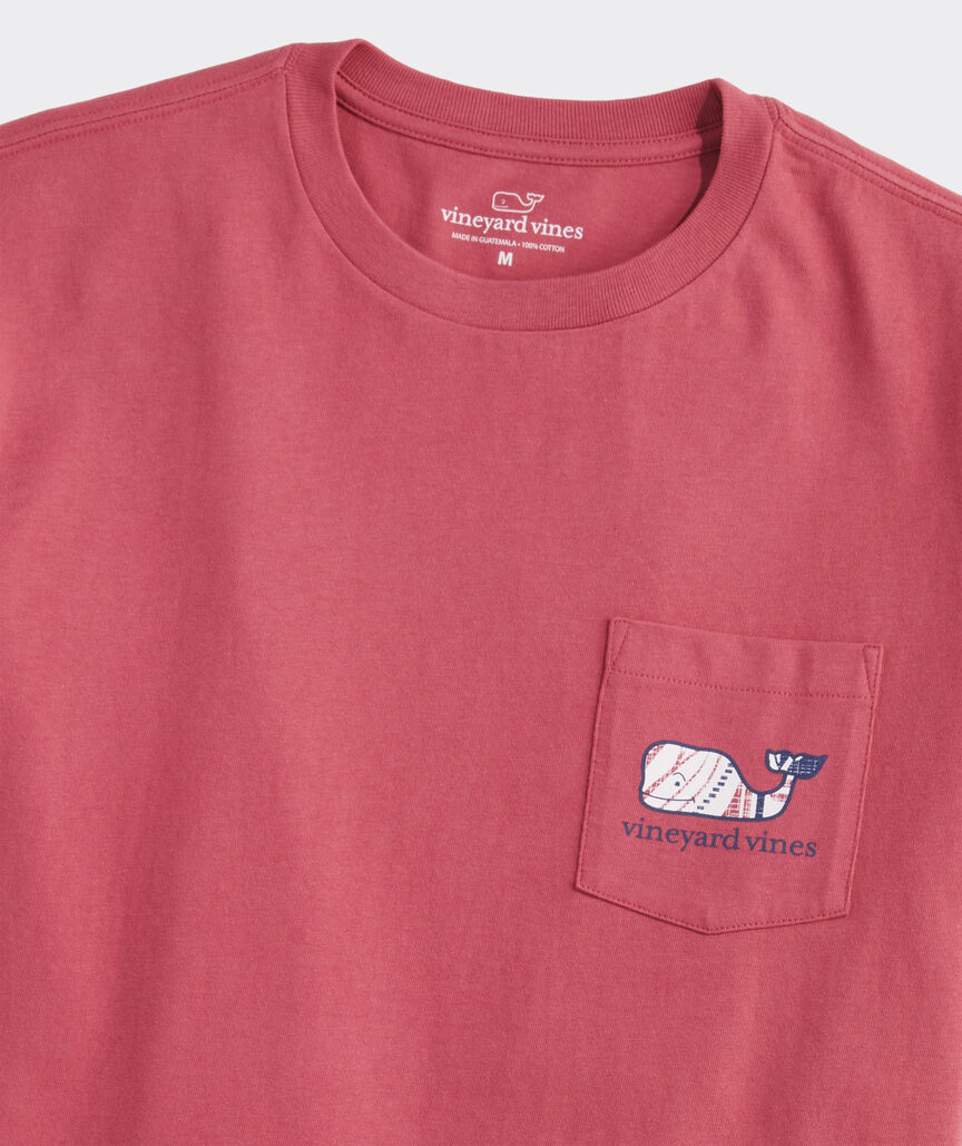 Island Woodblock Whale Short-Sleeve Pocket Tee