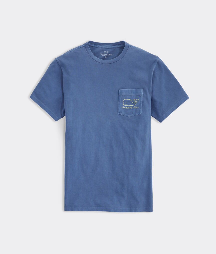 Neon Garment Dyed Vintage Whale Short-Sleeve Pocket Tee