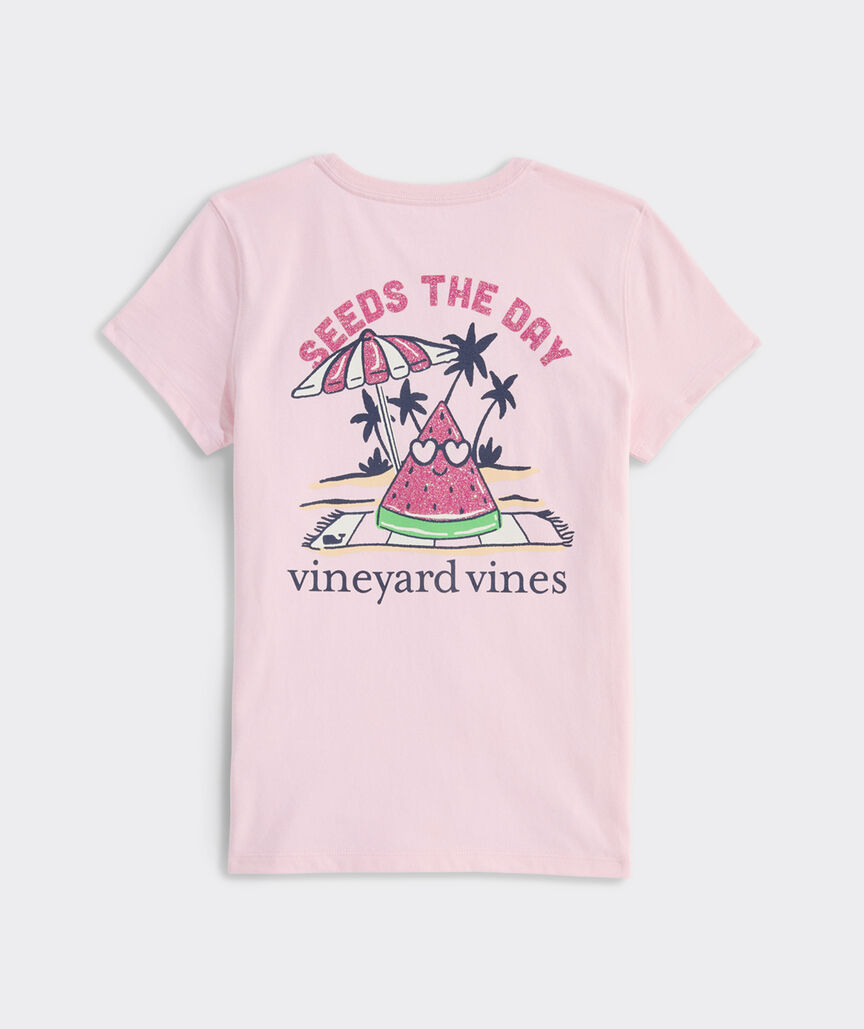 Girls' Glitter Seeds The Day Short-Sleeve Pocket Tee