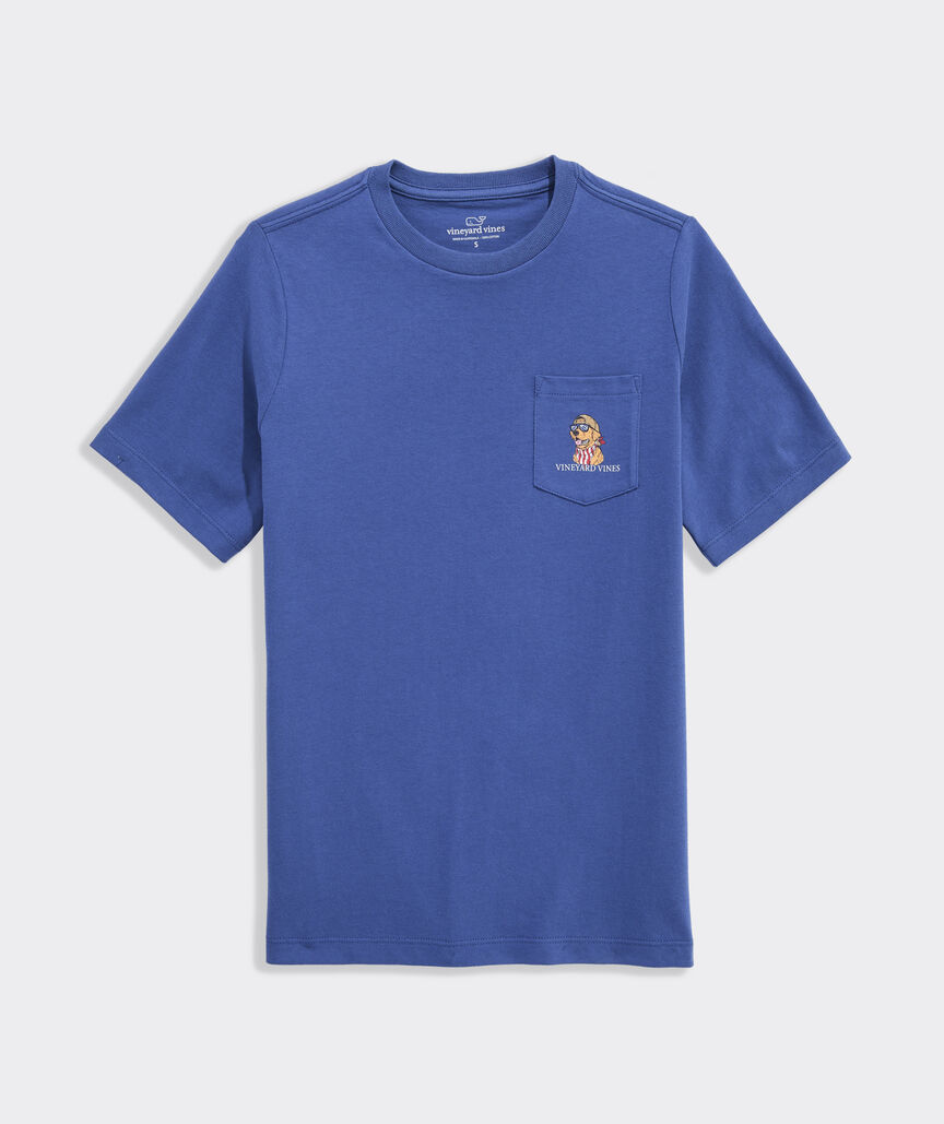 Boys' America Dog Short-Sleeve Pocket Tee