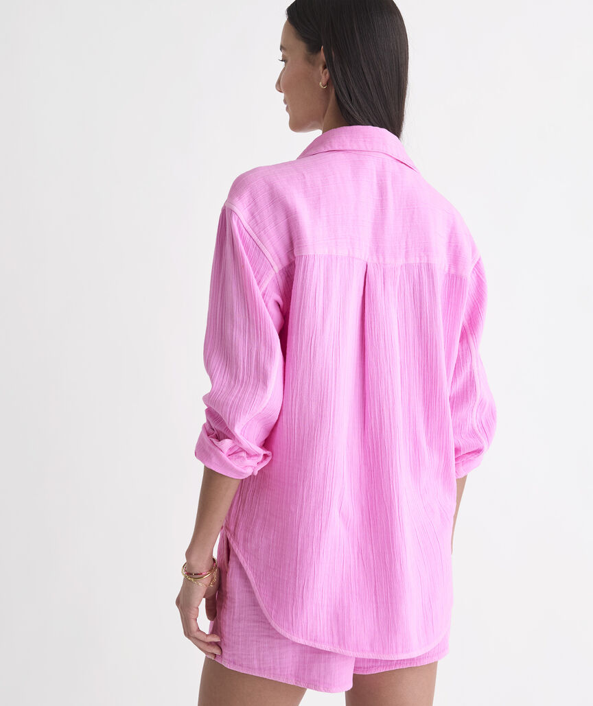 Birdie Gauze Button-Down