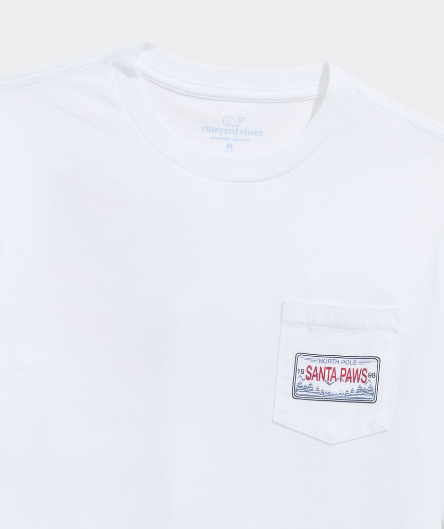 Boys' Santa Dog Sleigh Long-Sleeve Pocket Tee