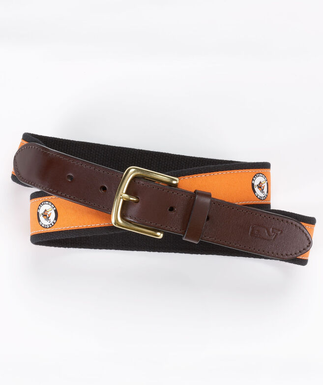 MLB Collection Baltimore Orioles Canvas Club Belt for Men Vineyard Vines