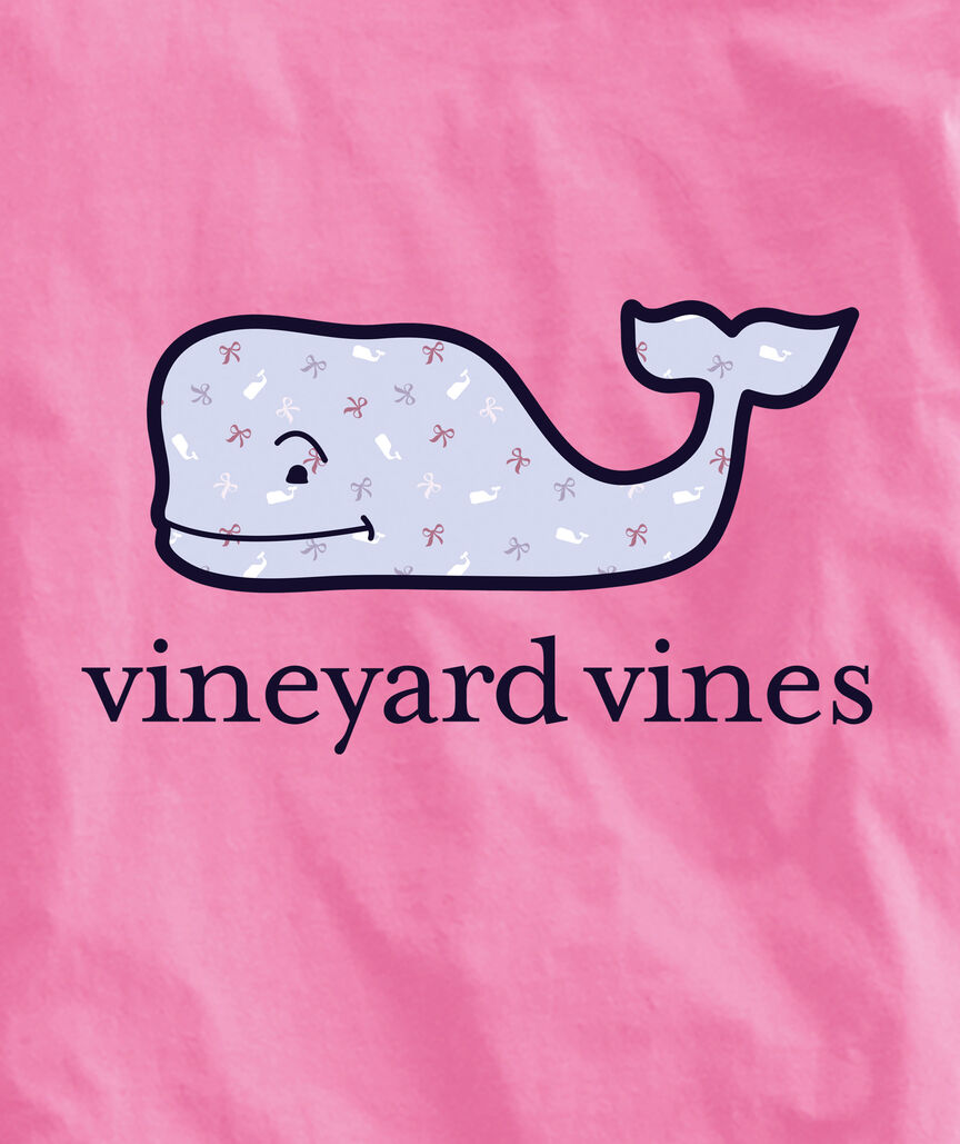OUTLET Girls' Whales & Bows Long-Sleeve Pocket Tee