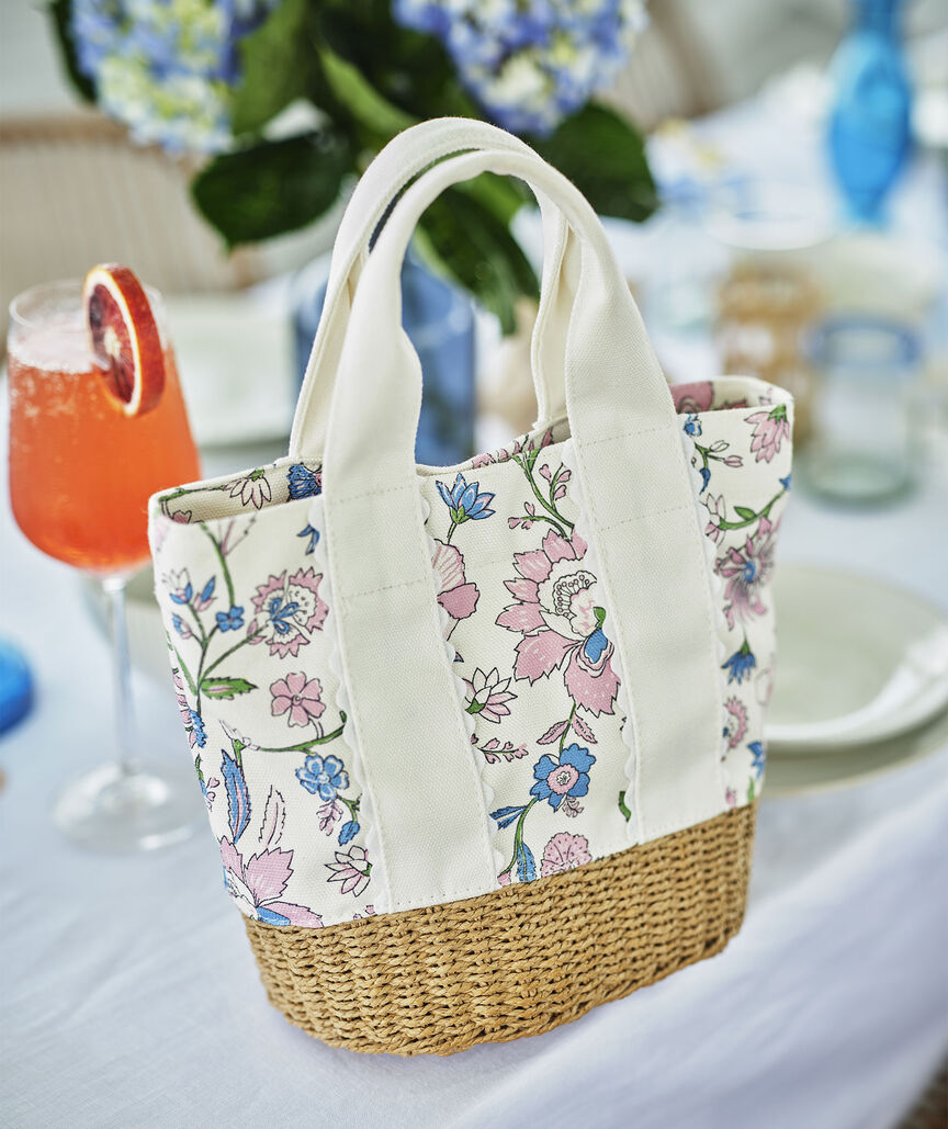 Wicker Base Bucket Bag