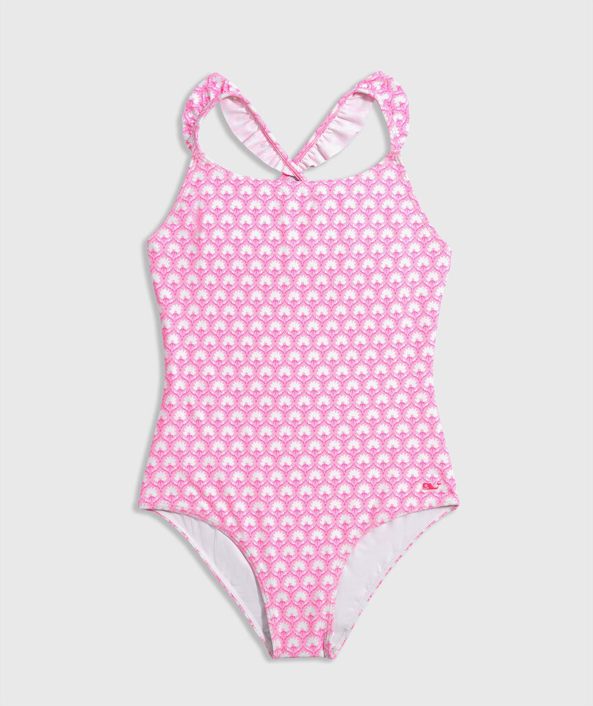 OUTLET Girls' Printed Ruffle One-Piece