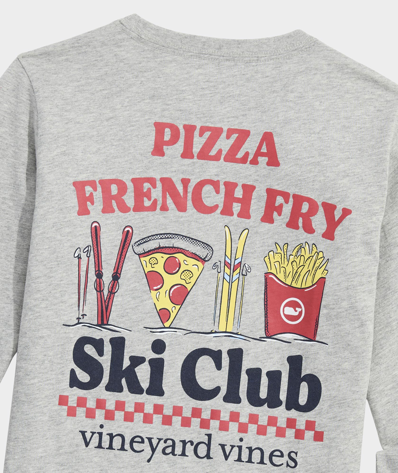 Shop Boys' Pizza French Fry Ski Club Long-Sleeve Pocket Tee at