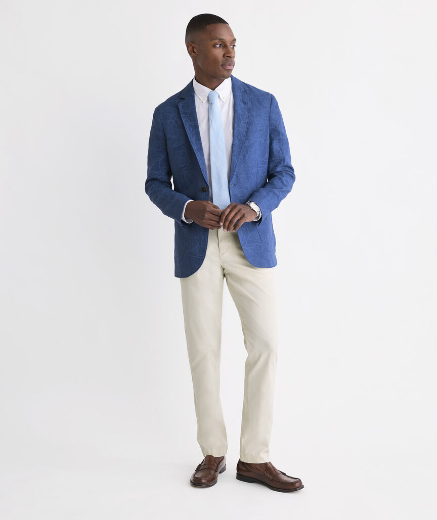 Kentucky Derby Floral Lines Linen Greenwich Sport Coat