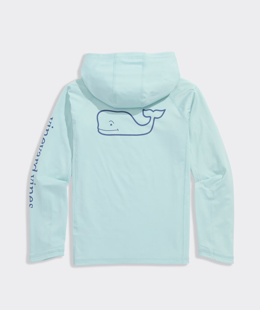 Boys' Performance Whale Outline Harbor Sun Hoodie Tee