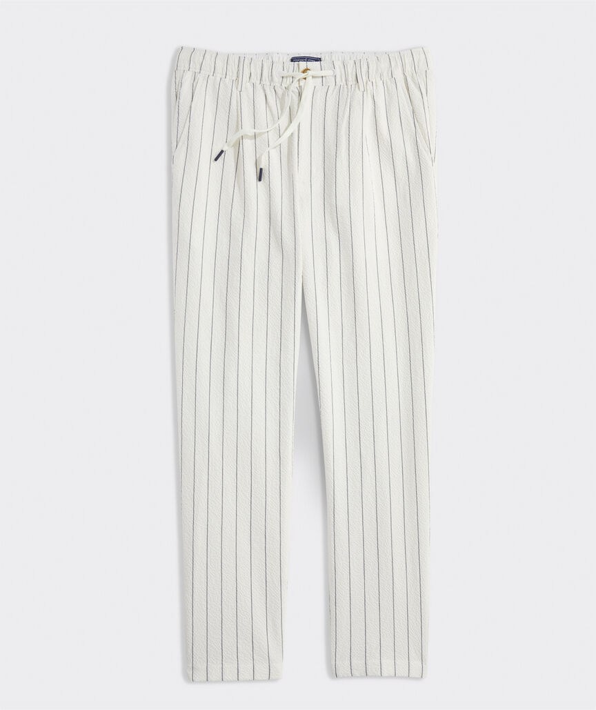 Kentucky Derby Seersucker Pleated Pull-On Pants