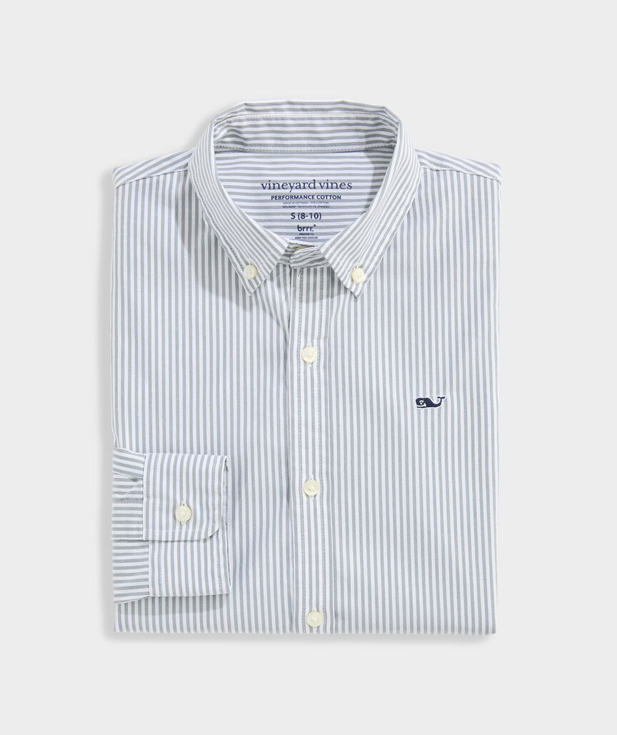 Boys' Performance Cotton Admiral Stripe Shirt