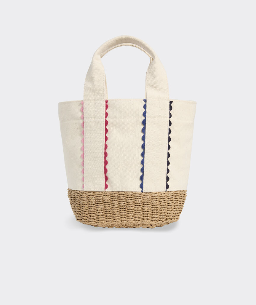 Wicker Base Bucket Bag