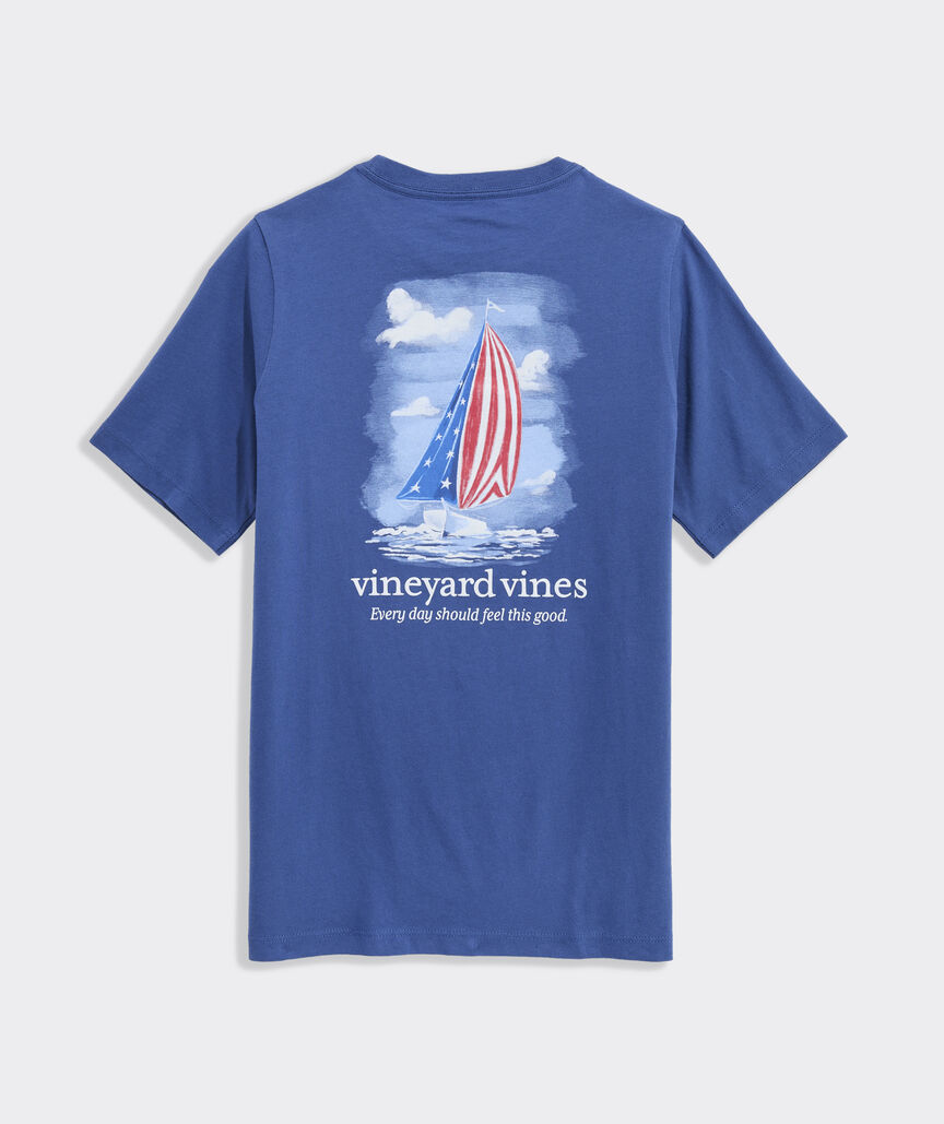 Boys' Painted Americana Sail Short-Sleeve Pocket Tee
