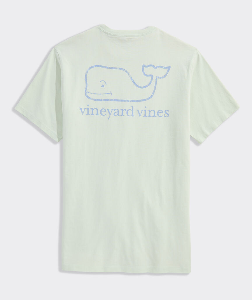 Two-Tone Vintage Whale Short Sleeve Pocket Tee