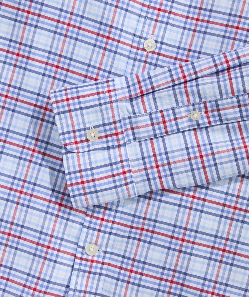 Performance Cotton Tiki Torch Plaid Shirt