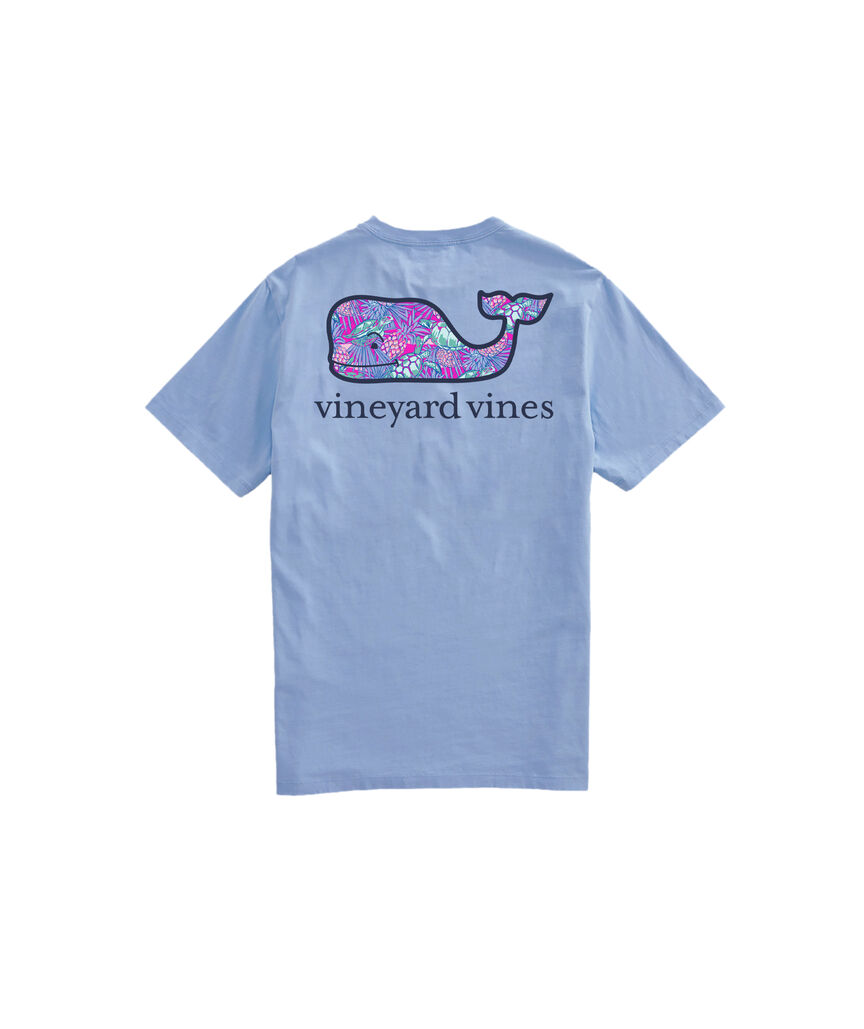 OUTLET Turtle Palm Whale Short-Sleeve Pocket Tee