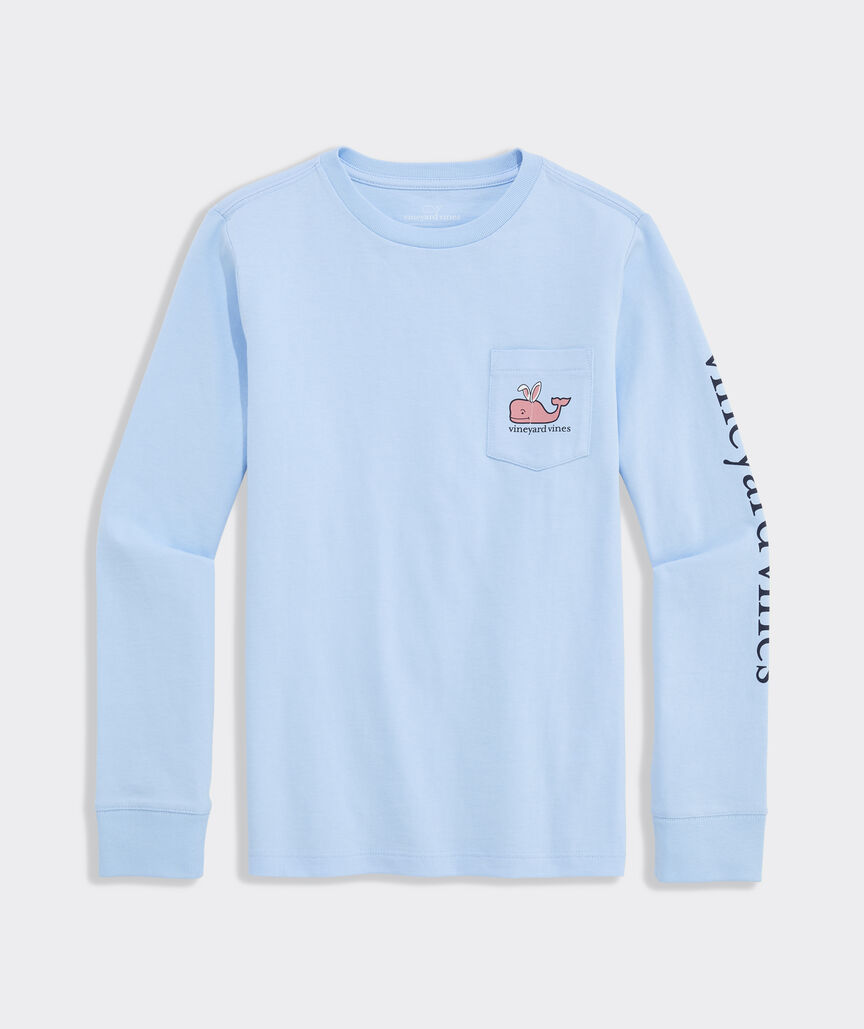Boys' Easter Whale Long-Sleeve Pocket Tee