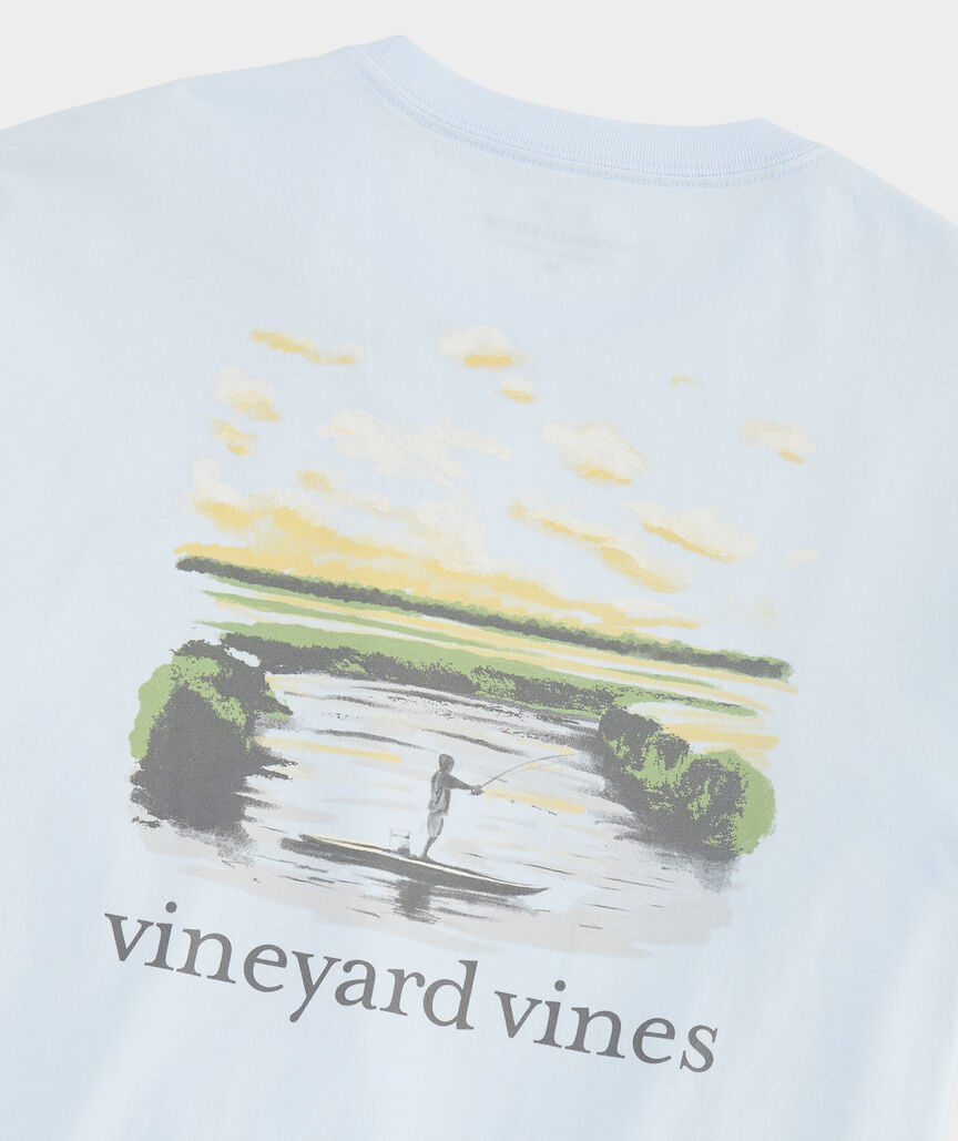 Flats Watercolor Scenic Long-Sleeve Pocket Tee