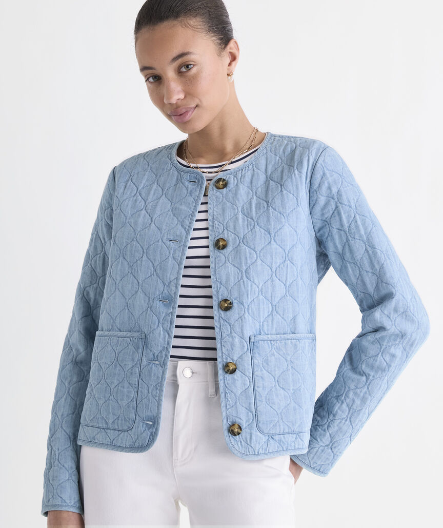Quilted Chambray Jacket
