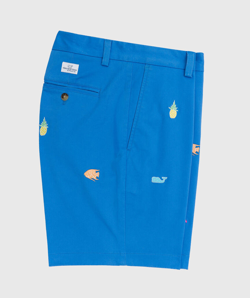OUTLET 7 Inch Embroidered Breaker Shorts