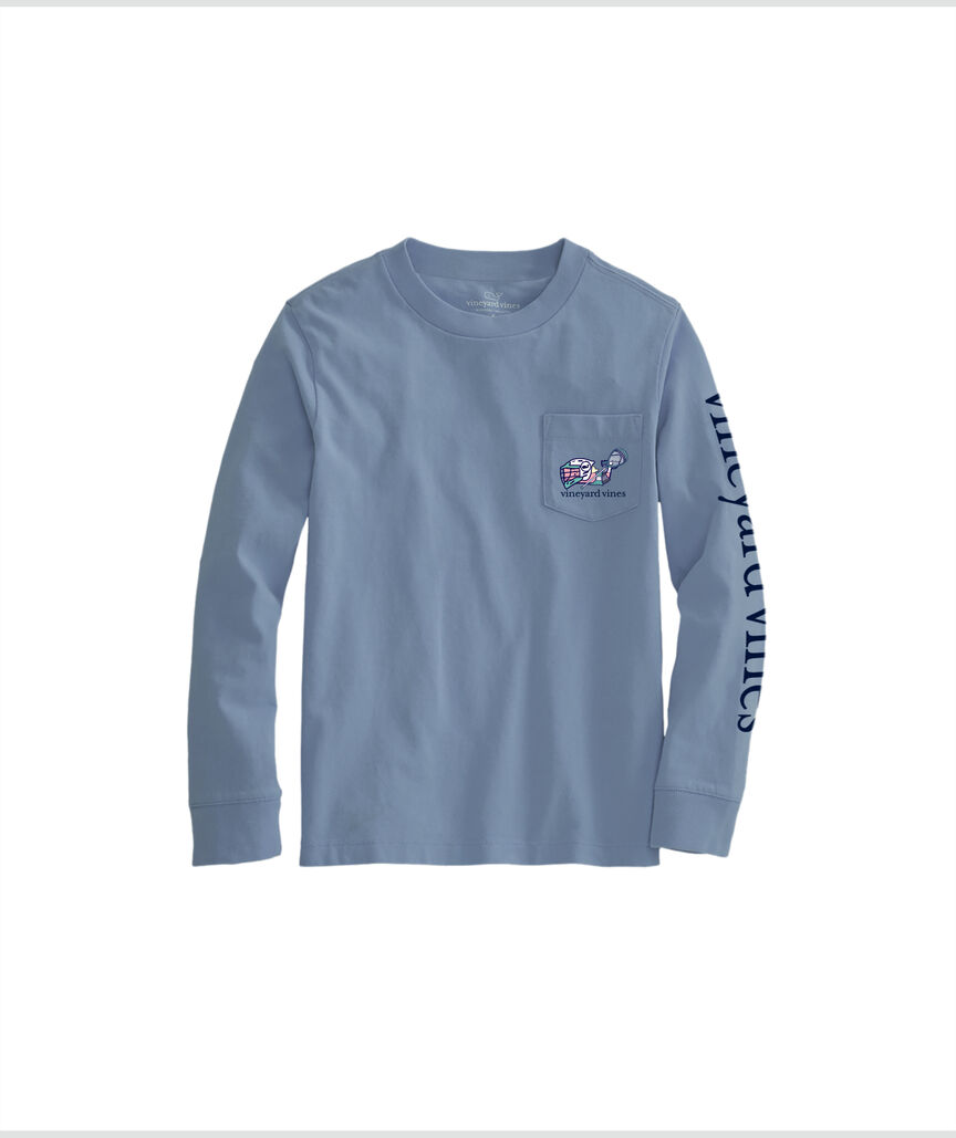 OUTLET Boys' Lacrosse Goalie Whale Long-Sleeve Pocket Tee