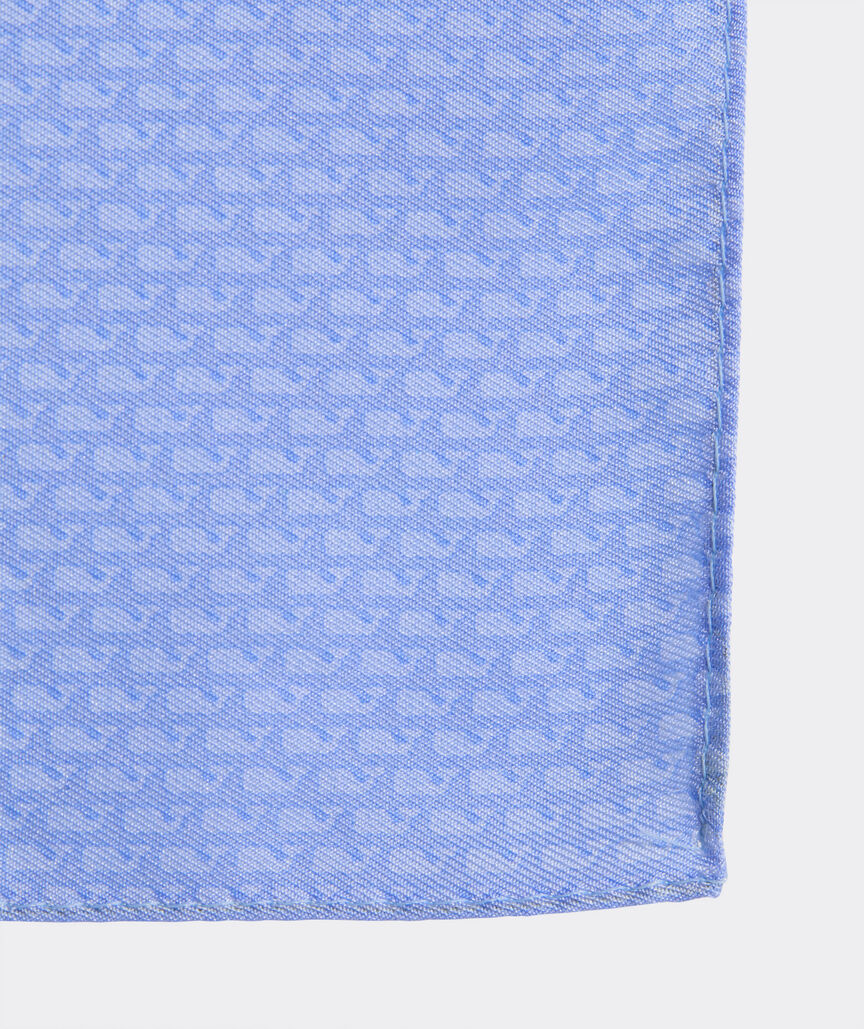 Micro Whales Silk Pocket Square