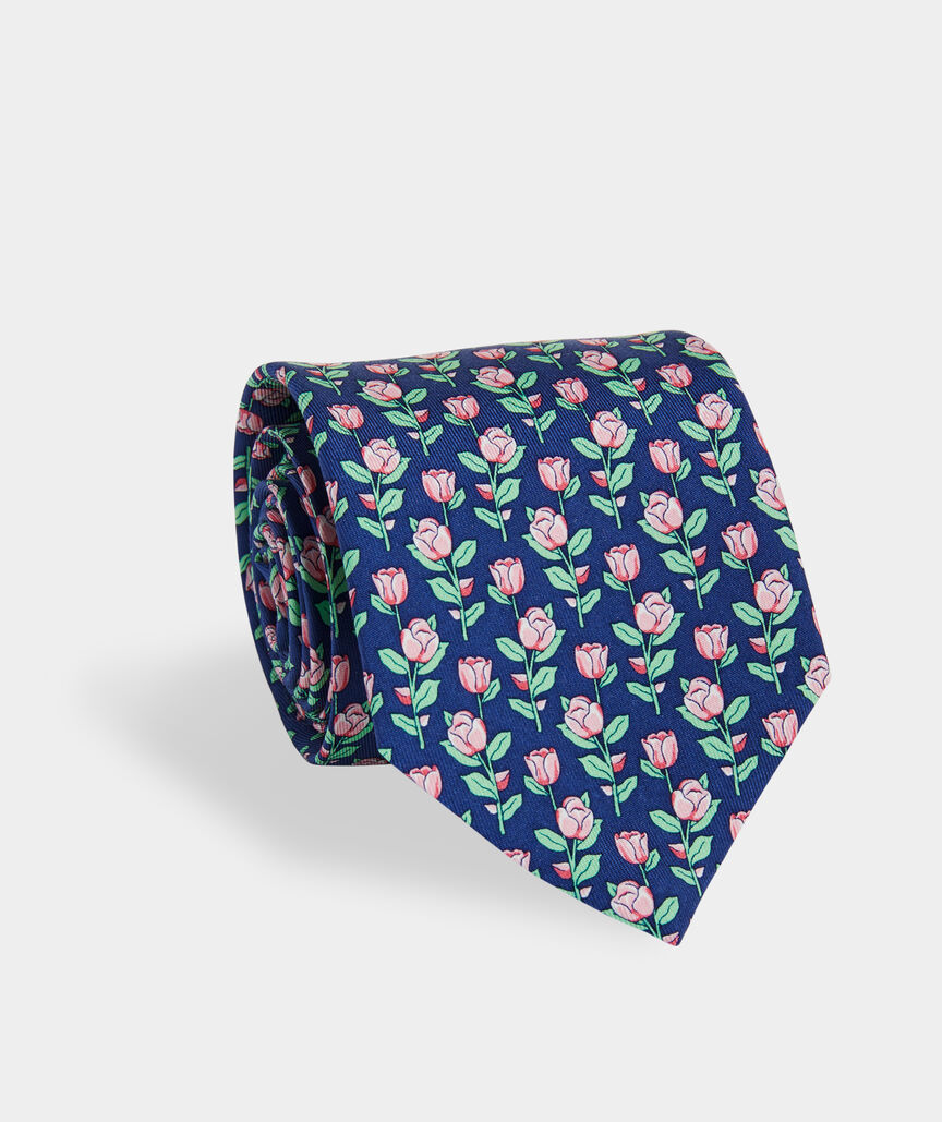 Spring Tulips Printed Tie