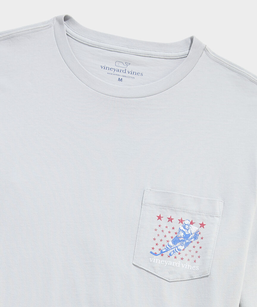 Hockey Player Long-Sleeve Pocket Tee